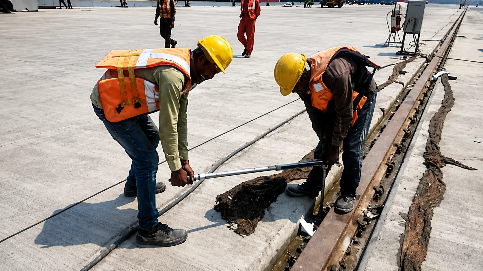 Rail alignment precision measurement on site