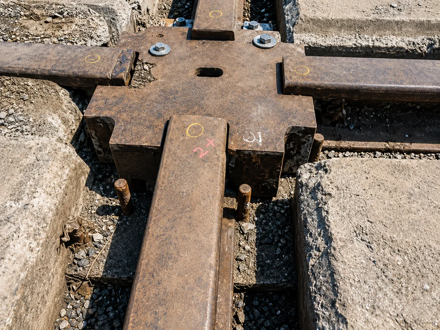 Rail anchor bolt installation